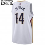 Maillot NBA New Orleans Pelicans Brandon Ingram 14 Nike 2022-23 Association Edition Blanc Swingman - Enfant